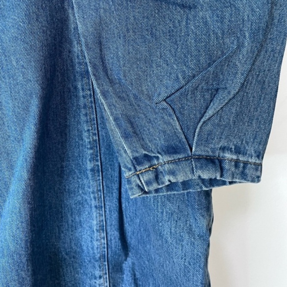 Etica Denim Asymmetric Zipper Charley Biker-Style Minidress XS - Picture 9 of 9